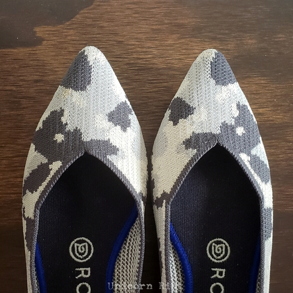 Rothy's Shoes - Rothy's Point Ash Grey Camo Flats